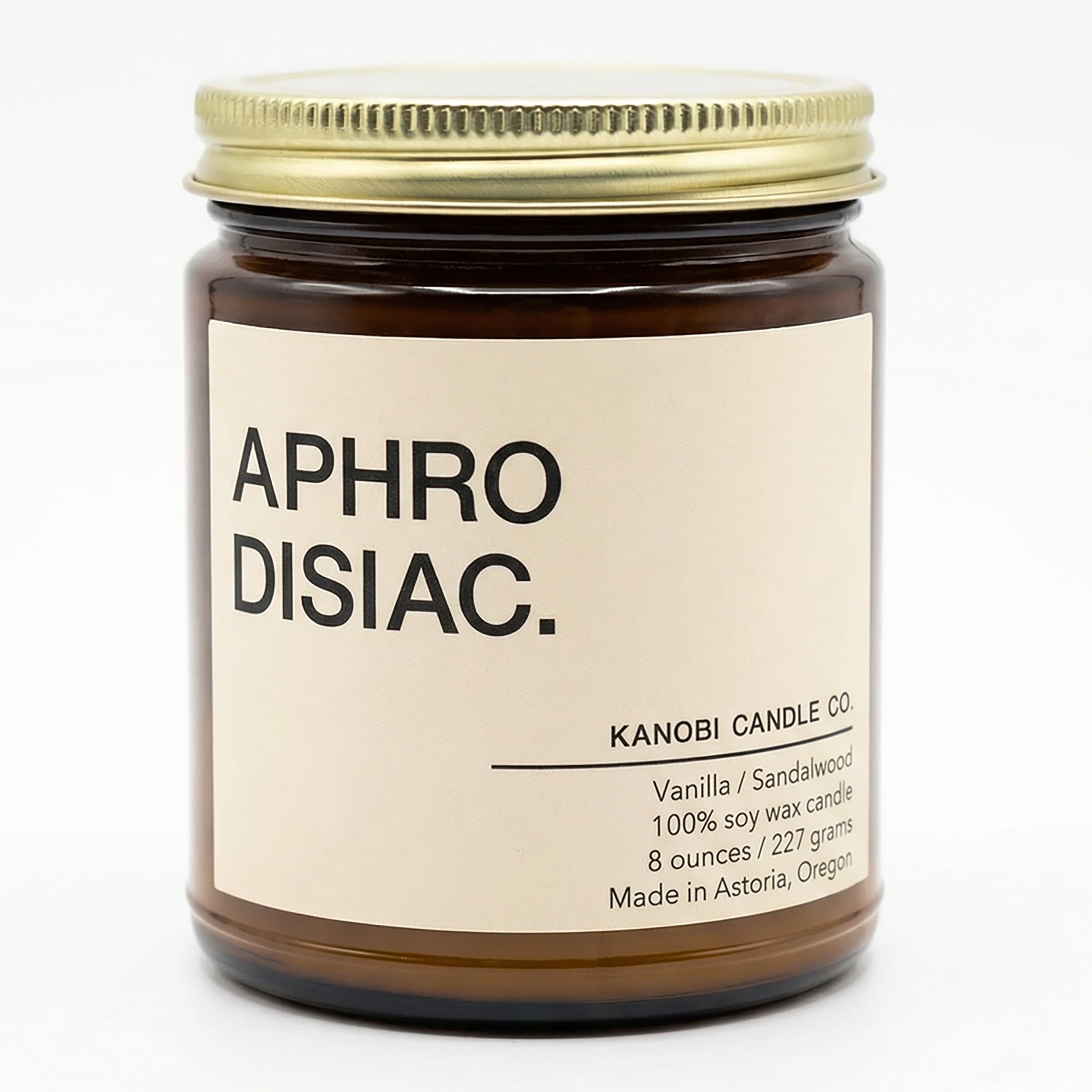 Hand-Poured Soy Candle – APHRODISIAC Warm Cozy Scent – Kanobi