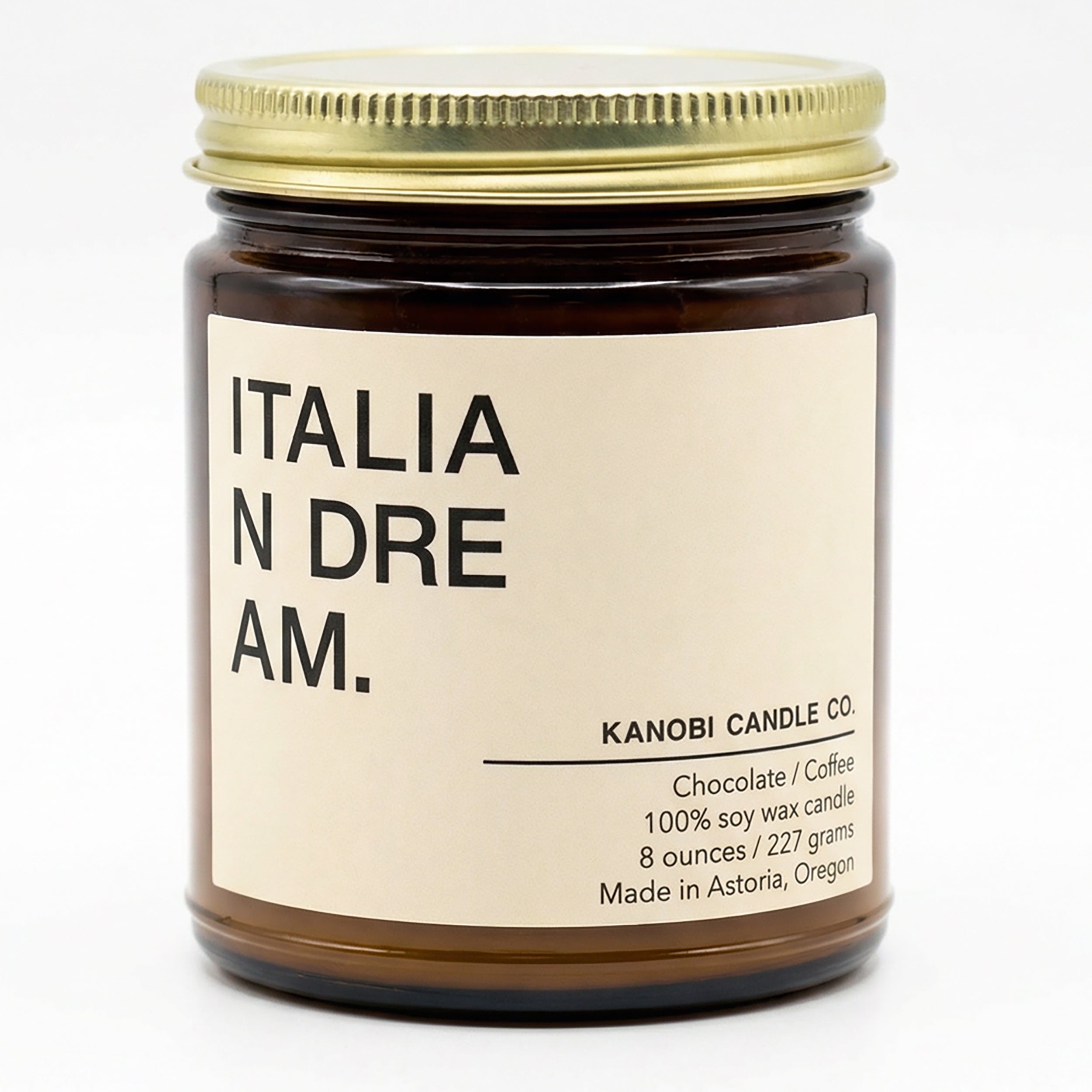 Hand-Poured Soy Candle – ITALIAN DREAM Cafe Scent – Kanobi Candle Co