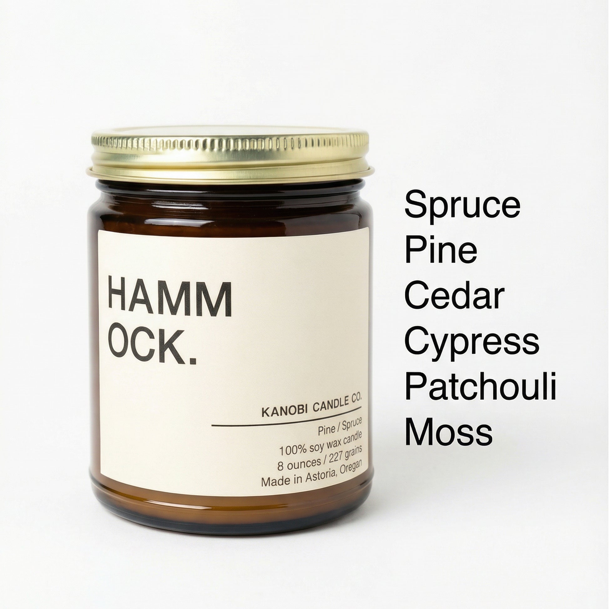 HAMMOCK forest inspired soy candle fragrance notes