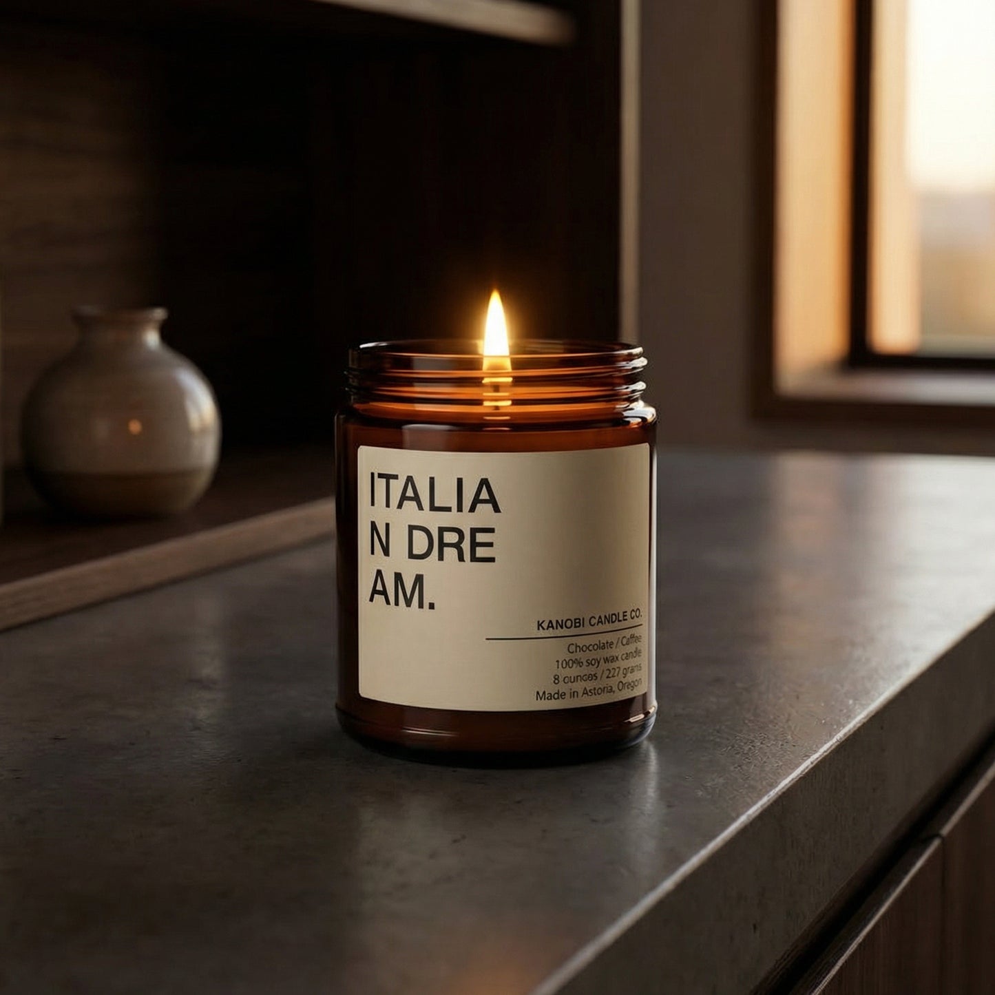 ITALIAN DREAM gourmand soy candle small batch crafted in Astoria Oregon