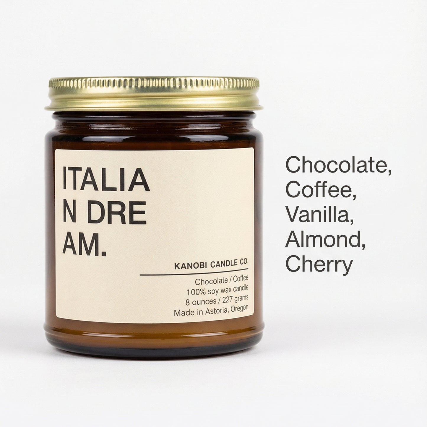 ITALIAN DREAM gourmand soy candle fragrance notes